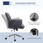 Ergonomisk Kontorsstol XXL, Robust Skrivbordsstol med Vippfunktion, Bekväm Arbetsstol för Tung Belastning, Grå, 120 kg
