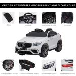 Elbil för Barn Mercedes-Benz AMG GLC63S Lyxig Leksaksbil med Fjärrkontroll och Dubbla Motorer Vit 115 X 70 X 55 Cm