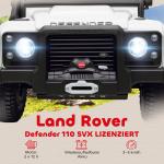 Elbil för Barn 12V med Fjärrkontroll, Musikfunktion, Horn och LED-lampor, Vit
