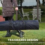 Hopfällbart Paviljong Trädgårdstält Ljusgrå av Tyg och Metall för Trädgårdsfester Pop-Up Tält med Sidoväggar 3,25 x 3,25 x 2,65 m