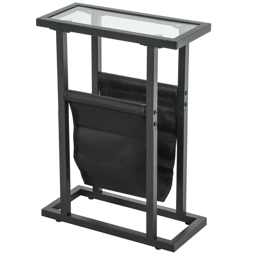 Sidobord Soffbord Svart av Metall 40 x 18 x 55,5 Cm