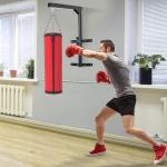 Väggmonterad Boxningssäckshållare, upp till 100 kg, Höjdjusterbar 60–88 cm, Svart