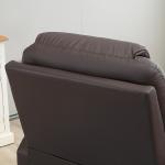 TV-Fåtölj Massagestol Brun av Tyg och Skum för Avkoppling Stol med Ståhjälp och 8 Massagepunkter Timer 88 x 99 x 106 cm