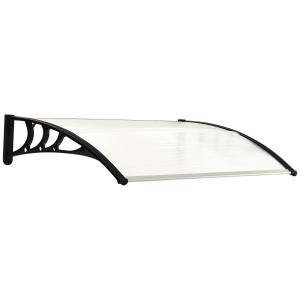 Entrétak Transparent Polykarbonat Robust Skärmtak med UV-Skydd Effektivt Väderskydd Klar 120 X 75 Cm