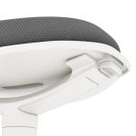 Kontorspall Pendelpall Grå av Mesh och Metall för Kontoret Ergonomisk Snurrstol Höjdjusterbar Bekvämt Arbete