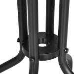 Trädgårdsbord Runt Balkongbord Metall med Säkerhetsglas Stilren Design för Trädgård och Balkong Ø60 X H70 Cm