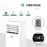 Mobil Luftkonditionering 2,1 Kw 3 i 1 Luftkonditioneringsenhet med 24 H Timer och 2 Hastighetsnivåer för Kylning Avfuktning och Ventilation