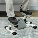 Mini Stepper Trappmaskin för Träning och Fitness med LCD-skärm och Halkfria Pedaler, Grå