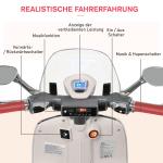 Elektrisk Barnmotorcykel med MP3 Musikbelysning för 3-6 År PP Vit 108 X 49 X 75 Cm