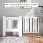 Kylarkåpa Elementskydd med Horisontella Lameller Vit av MDF för Vardagsrum och Sovrum Radiatordekoration 78 x 19 x 81 cm