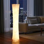 Golvlampa Papper Vit Papper och Metall för Vardagsrum och Sovrum Modern Lampa med Fotströmbrytare och Mjukt Ljus 3 Lägen