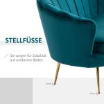 Soffa Loveseat 2-Sits Mörkgrön av Sammetslook ve Trä för Vardagsrum ve Sovrum Tjockt Stoppad Modern Dubbelsoffa 130 x 77 x 77 cm