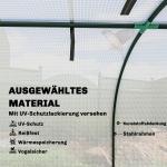 Växthus Tunnel Robust Vit PE-plast för Odling Utomhus med Fönster och Dragkedja Väderbeständig 295x100x80 cm