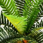Konstgjord Tropisk Palm med Planteringskärl, Grön + Svart, 50 cm