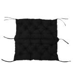 3-Sits Bänkdyna 100X98X8 Cm Bänkdyna Med Knytband, Sittdyna, Stolsdyna Utomhus/İnomhus, Sittdyna, Sittdyna, Bänkdyna För Trädgårdsmöbler, Verandagunga, Svart