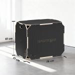 Plyobox 3 i 1 Träningslåda Svart Trä för Crossfit och Hemmaträning Sprungbox med Handtag och 3 Höjder för Hoppträning Robust Konstruktion