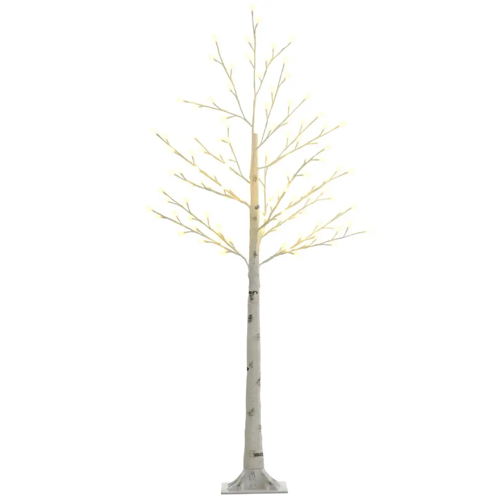 Konstgjord Björk 120 LED-Ljus 3 Ljusstyrkor 150 Cm