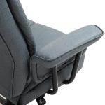 Kontorsstol med Liggfunktion och Nackstöd Ergonomisk Skrivbordsstol Fällbart Ryggstöd 150° Upp till 135 Kg Grå
