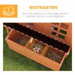 Hönshus för 4 till 6 Höns Orange Trä för Trädgård Kycklingbur med Värprede och Tak Väderbeständig 100x86x100 cm