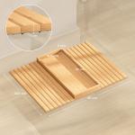 Soffbricka Armstöd Naturfärgad Bambu för Vardagsrum Bricka för Soffa Flexibel Design för Dryck och Snacks Praktisk