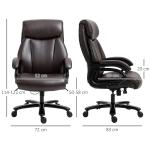 Ergonomisk Gamingstol XXL, Robust Chefsstol med Vippfunktion och Tjock Vaddering, Bekväm Arbetsstol för Tung Belastning, Svart, 180 kg