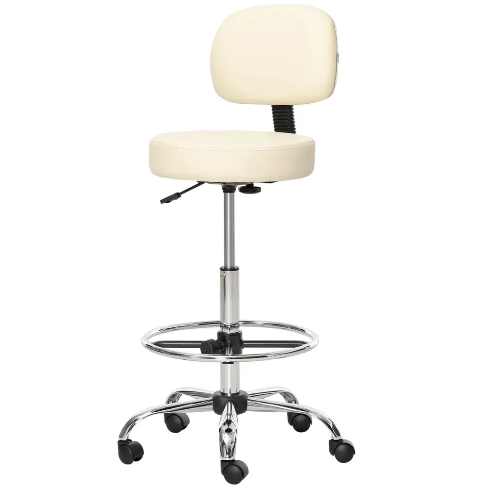 Snurrbar Barstol med Ryggstöd 56 x 57 x 104-127 Cm