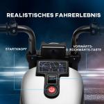 Elektrisk Barnmotorcykel, LED-strålkastare, Avtagbara Träningshjul, Röd/Svart