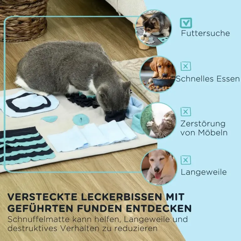 Sniffmatta Hundmatta Färgglad av Sammet för Hundar