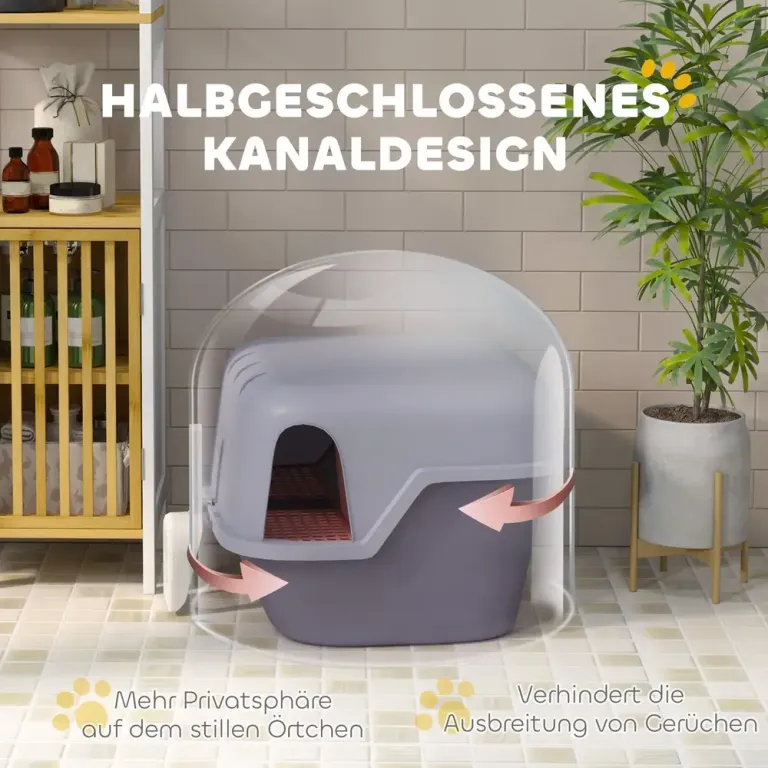Kattlåda Kattsandlåda Lila av Plast för Små Katter