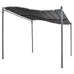Pergola med Justerbart Tak, Modern Trädgårdspaviljong i Metall, Skapar Skugga och Rumskänsla på Uteplatsen, Grå, 297 x 297 cm