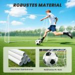 Fotbollsmål Stabil Vit för Trädgård och Träning Robust Konstruktion med Markförankring och UV-Skydd för Barn och Unga