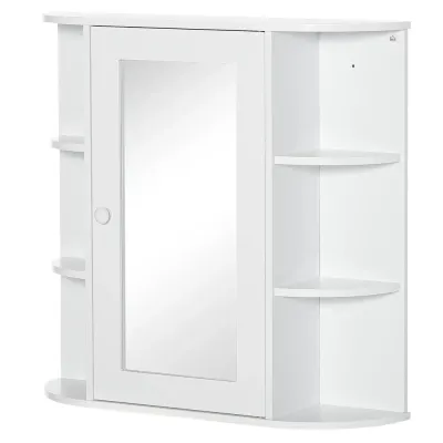 Spegelskåp Badrumsspegel Vit av Trä 66 x 17 x 63 cm