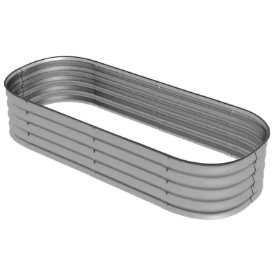 Upphöjd Planteringslåda Odlingslåda Silver 150 x 62 x 30 cm