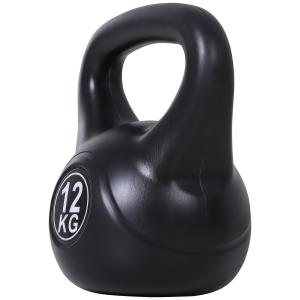 Kettlebell Prisvärd Svart för Hemmaträning och Styrketräning Fylld med Sand för Nybörjare Kraftfull Modell för Träning 12 kg