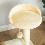Kattträd Skrapstolpe Svart Plysch och Sisal för Små Katter Klösträd med Skrapstänger och Lekbollar 46 Cm