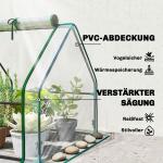 Drivhus Foliehus Väderbeständig Transparent Stål och PVC för Trädgård Vinterhärdig med Dörr Robust 180x90x90 cm