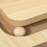 Skrapstolpe Klösmöbel Ek av Sisal och Trä för Katter 3-i-1 Liten Klösmöbel med Lekboll 87 cm
