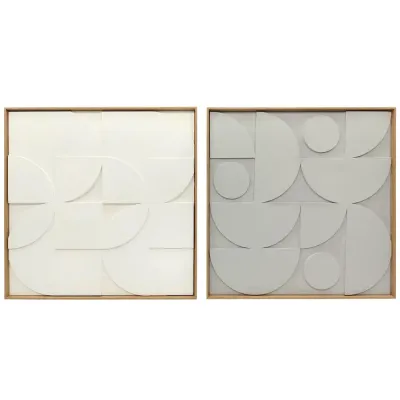 Väggdekoration 3d Vit Konstmaterial Geometrisk 80x3,5x80 cm