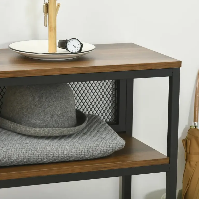 Hallhylla Industriell Brun + Svart 100 x 29,5 x 90 cm