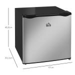 Minifrys Frysbox Elektrisk Fristående Silver av Metall för Kök och Kontor Liten Frys med 5 Nivåer 35 l 47 x 44,2 x 48,8 cm