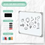 Magnetisk Whiteboard med Staffli, Justerbar Skrivtavla för Kontor och Skola, Inkluderar Pennor och Magneter, Vit, 60 x 45 cm