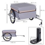 Lastvagn Transport Trailer Svart Metall för Cykel Lastcykel Trailer Cargotrailer Robust och Praktisk