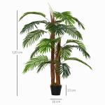 Konstgjord Palm i Kruka, Naturtrogen Konstväxt för Inomhusbruk, Underhållsfri Dekoration för Hem och Kontor, Grön, 120 cm