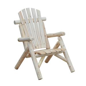 Adirondackstol Hållbar Natur Lärk för Trädgård och Altan med Högt Ryggstöd och Armstöd Klassisk Design för Vila 83 x 68 x 101 cm