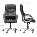 Kontorsstol Skrivbordsstol Svart Tyg och Metall för Kontor och Hem Höjdjusterbar med Vippfunktion Ergonomisk 114-124 Cm
