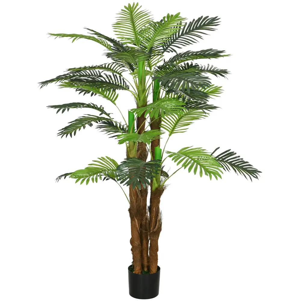 Konstgjord Växt Palm Grön av Plast Konstträd 36 160 Cm