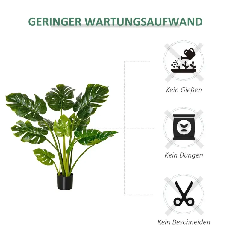 Konstgjorda Monstera Växter i Kruka 110 cm 17 x 110 cm