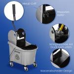 Städvagn Torkvagn Grå av Plast och Metall för Rengöring 36 l Vagn med Vridanordning Effektiv 54 x 41 x 91,5 cm