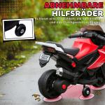 Elmotorcykel Barn Röd Plast för Barn Elektrisk Leksak med Strålkastare och Musikfunktion Säker Körning 2,5 km/h