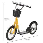 Barnsparkcykel, Höjdjusterbar, Halkfri, Stålram, Avtagbar Korg, Bromsar, Gummidäck